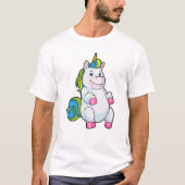 Einhorn mit großem Bauch T-Shirt (Vorderseite)