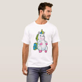 Einhorn mit großem Bauch T-Shirt (Vorne ganz)