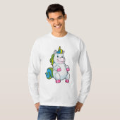 Einhorn mit großem Bauch T-Shirt (Vorne ganz)