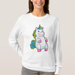 Einhorn mit großem Bauch T-Shirt