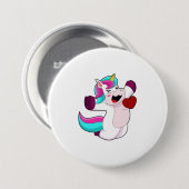 Einhorn mit Herz Button (Vorne & Hinten)