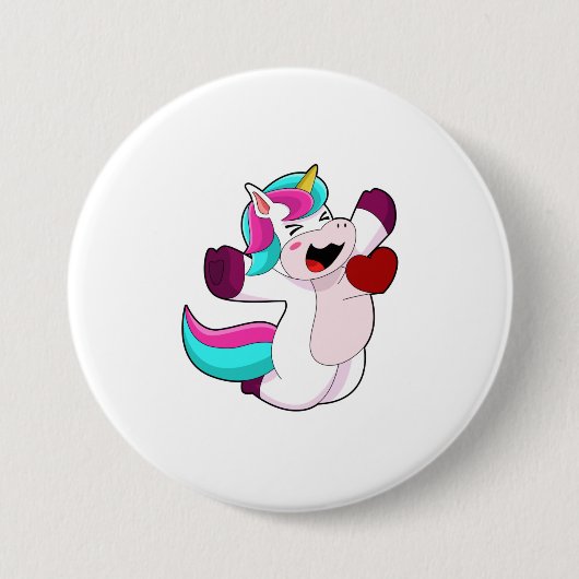 Einhorn mit Herz Button (Vorderseite)