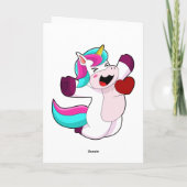 Einhorn mit Herz Karte (Rückseite)