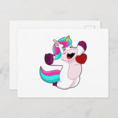 Einhorn mit Herz Postkarte (Vorne/Hinten)