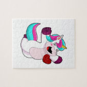 Einhorn mit Herz Puzzle (Horizontal)