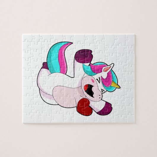 Einhorn mit Herz Puzzle (Horizontal)