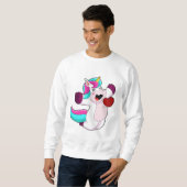 Einhorn mit Herz Sweatshirt (Vorne ganz)