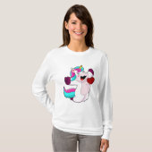 Einhorn mit Herz T-Shirt (Vorne ganz)