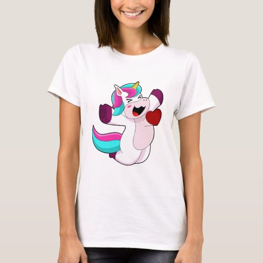 Einhorn mit Herz T-Shirt (Vorderseite)