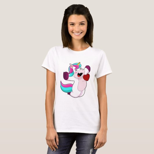 Einhorn mit Herz T-Shirt (Vorne ganz)