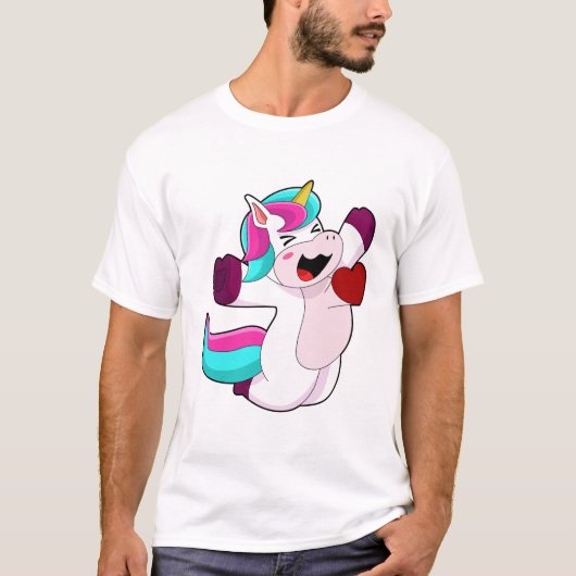 Einhorn mit Herz T-Shirt (Vorderseite)