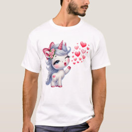 Einhorn mit Herzen – Kawaii Liebes Einhorn T-Shirt