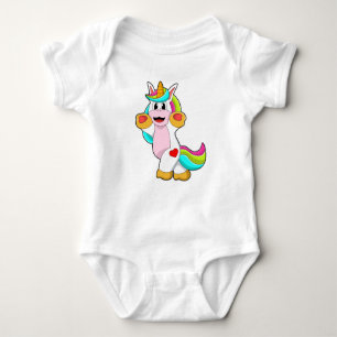 Einhorn mit Herztattoo Baby Strampler