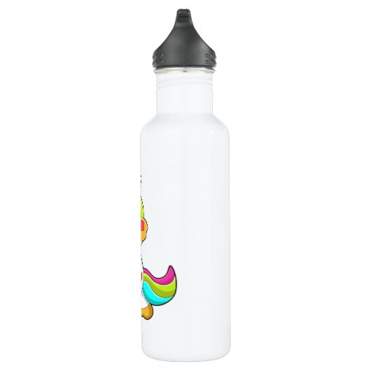 Einhorn mit Herztattoo Edelstahlflasche (Rechts)
