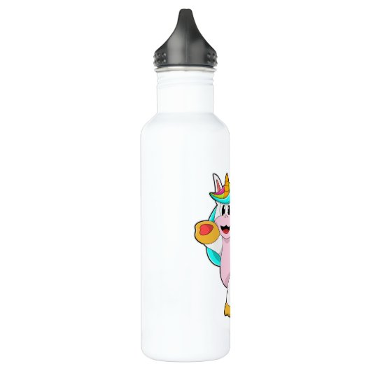 Einhorn mit Herztattoo Edelstahlflasche (Links)