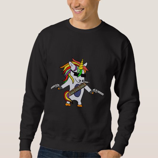 Einhorn mit Kanonen Sweatshirt (Vorderseite)