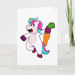 Einhorn mit Karotte Karte