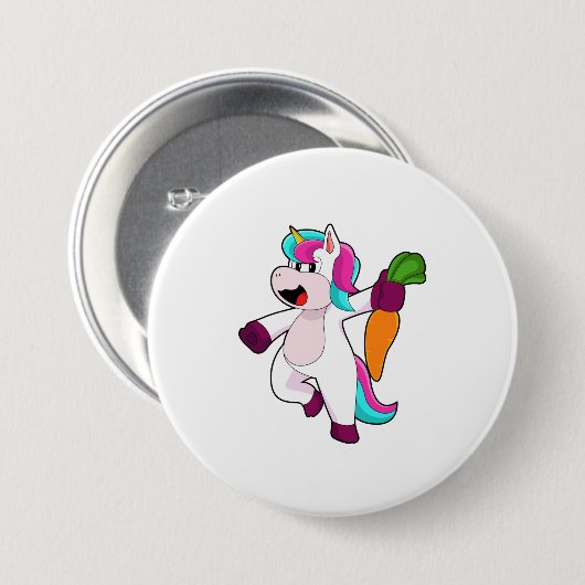 Einhorn mit Karrot Button (Vorne & Hinten)