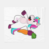 Einhorn mit Karrot Fleecedecke (Vorderseite (Horizontal))