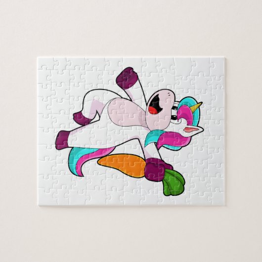 Einhorn mit Karrot Puzzle (Horizontal)
