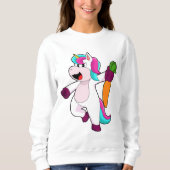 Einhorn mit Karrot Sweatshirt (Vorderseite)
