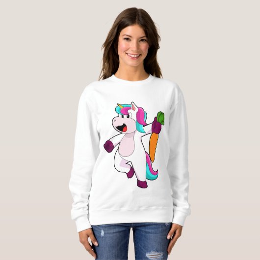 Einhorn mit Karrot Sweatshirt (Vorne ganz)