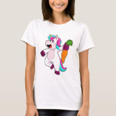 Einhorn mit Karrot T-Shirt (Vorderseite)