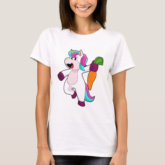 Einhorn mit Karrot T-Shirt (Vorderseite)