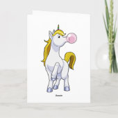 Einhorn mit Kaugummi Karte (Rückseite)