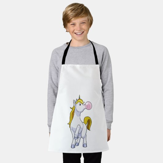 Einhorn mit Kaugummi Schürze (Getragen)