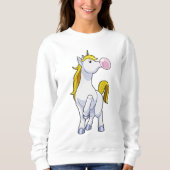 Einhorn mit Kaugummi Sweatshirt (Vorderseite)