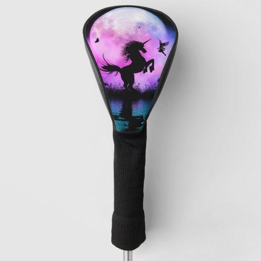 Einhorn mit kleinen Feen Golf Headcover (Vorderseite)
