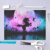 Einhorn mit kleinen Feen Seidenpapier (Handwerk)