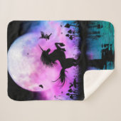 Einhorn mit kleinen Feen Sherpadecke (Vorderseite (Horizontal))