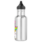 Einhorn mit Lollipop Edelstahlflasche (Rechts)