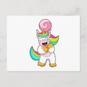 Einhorn mit Lollipop Postkarte (Vorderseite)
