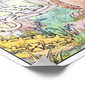 Einhorn mit Löwe Poster (Ecke)