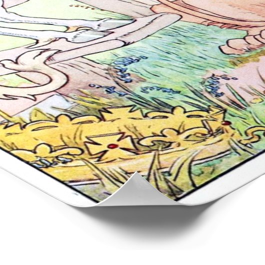 Einhorn mit Löwe Poster (Ecke)