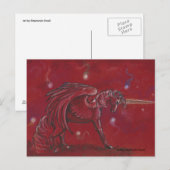 Einhorn mit Orbs Postkarte (Vorne/Hinten)