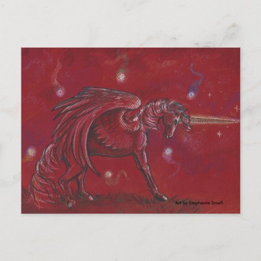 Einhorn mit Orbs Postkarte (Vorderseite)