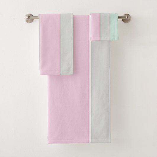 Einhorn mit Pastellstreifen Badhandtuch Set (Insitu)