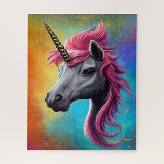 Einhorn mit Pink Mane Jigsaw Puzzle (Vertikal)