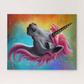 Einhorn mit Pink Mane Jigsaw Puzzle (Horizontal)