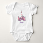 Einhorn mit Pony Face Baby Shirt (Vorderseite)