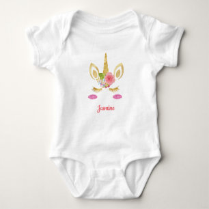 Einhorn mit Pony Face Baby Shirt