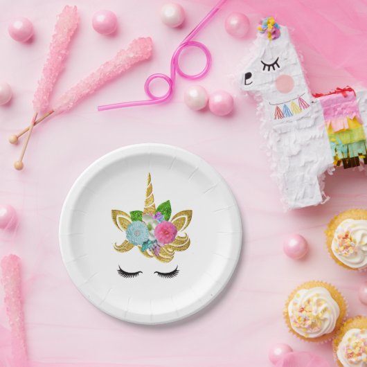 Einhorn mit Pony Themed Paper-Tellern Pappteller (Party)