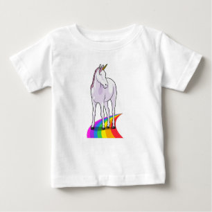 Einhorn mit Regenbogen Baby T-shirt