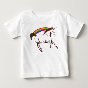 Einhorn mit Regenbogen Baby T-shirt