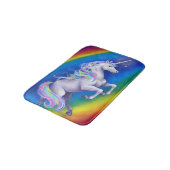 Einhorn mit Regenbogen Badematte (Schrägansicht)