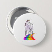 Einhorn mit Regenbogen Button (Vorne & Hinten)